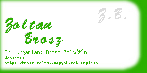 zoltan brosz business card